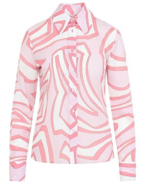 PUCCI Overhemden ,Roze ,Katoen L/Shirt