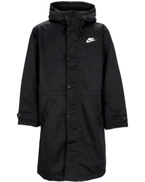 Nike Club Stadium Parka Long Jacket - Black