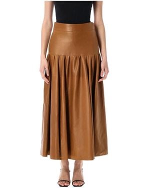 Saint Laurent Midi Skirts - Brown