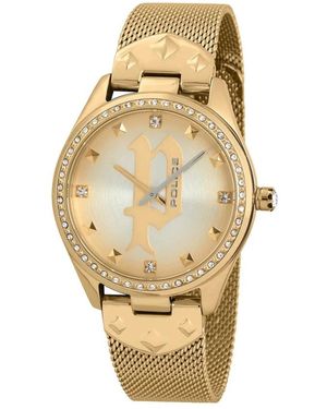 Police Gouden Roestvrij Stalen Kwarts Analoge Horloge - Metallic