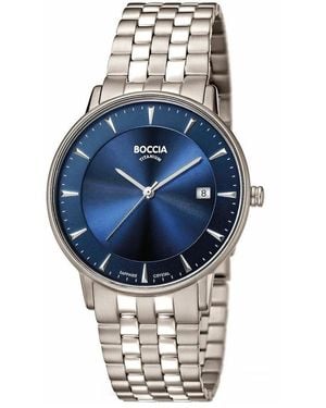 Boccia Titan Uhr Mit Datumsanzeige - Blau