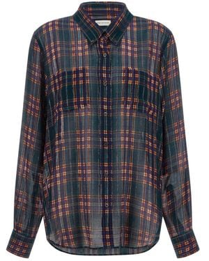 Dries Van Noten Overhemden ,Veelkleurig ,Cheers Shirt - Blauw