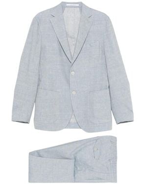 Eleventy Single Breasted Suits - Blue