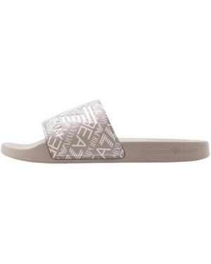 EA7 Schoenen ,Bruin ,Flipflops & Slippers - Grijs