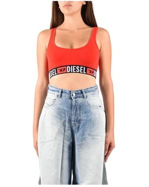 DIESEL Sleeveless Tops - Rouge