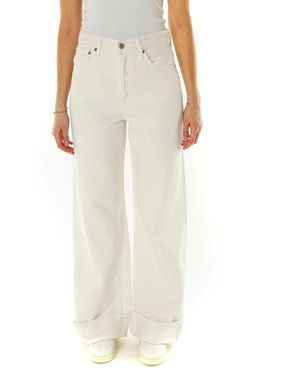Agolde Wide Trousers - Natural