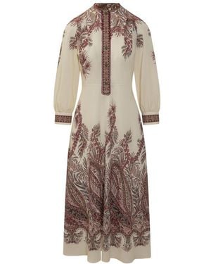 Etro Maxi Jurken - Naturel