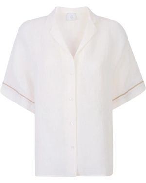 Eleventy Camicia Manica Corta - Wit