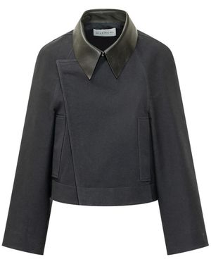 Givenchy Jassen ,Blauw ,Katoen A-Line Cocoon Jas - Zwart