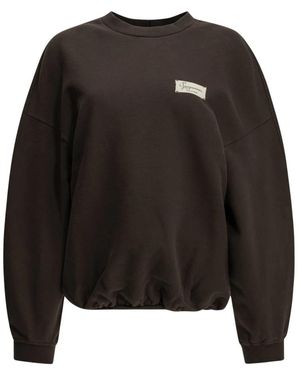 Jacquemus Hoodies & Sweatvesten ,Bruin ,Katoen Le Sweatshirt Montaigne - Zwart