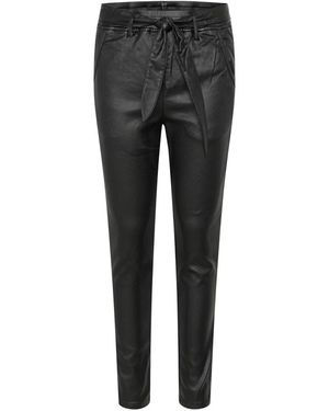 Cream Slim-Fit Trousers - Grey