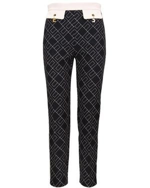 Elisabetta Franchi Slim-Fit Trousers - Black
