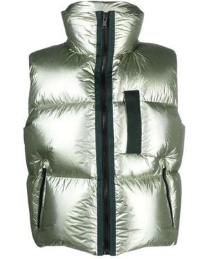 Givenchy Gepolsterte Metallic Puffer Weste - Grün