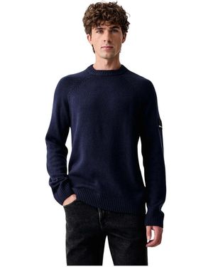 KARL LAGERFELD B4M18063 Rundhals-Strickpullover - Blau