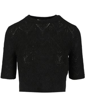 P.A.R.O.S.H. Crop Sweater - Schwarz