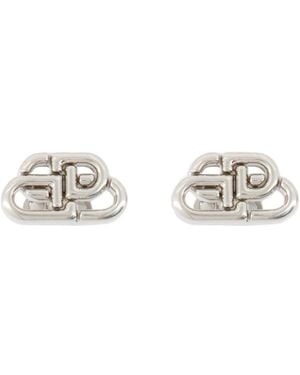 Balenciaga Bb Stud Xs Earrings - Metallic