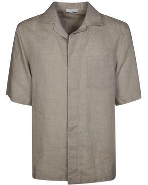 Paolo Pecora Lino Bowling Shirt - Grijs