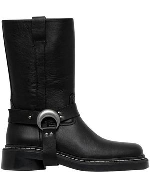 Marine Serre High Boots - Negro