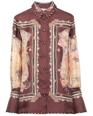 Zimmermann Overhemden ,Bruin ,Valiant Twill Shirt - Roze