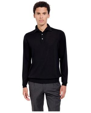 FILIPPO DE LAURENTIIS Paramontura Kraag Polo - Zwart