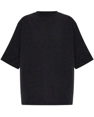 Rohe Tops ,Grijs ,Wol Oversized Merino T-Shirt - Zwart