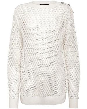 Philipp Plein Round-Neck Knitwear - Blanco