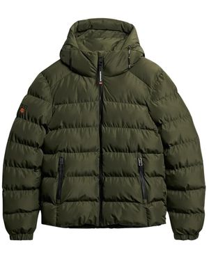 Superdry Kapuzenjacke Im Sport-Puffer-Stil - Grün