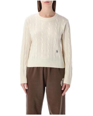 Sporty & Rich Round-Neck Knitwear - Neutre