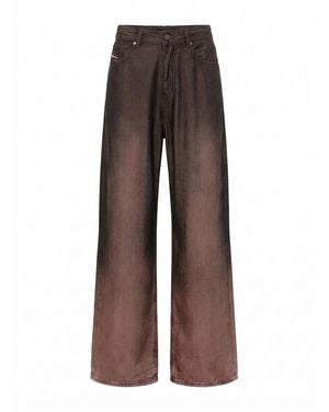 DIESEL Wide Broeken - Bruin