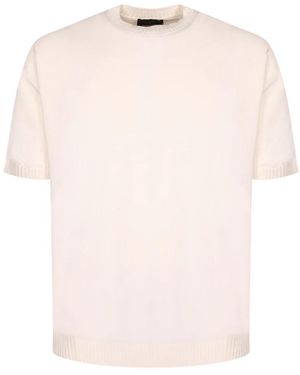 Dell'Oglio Gerippte Rundhals-Strickware - Pink