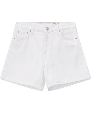 Rag & Bone Korte Broeken ,Wit ,Denim Midi Denim Shorts