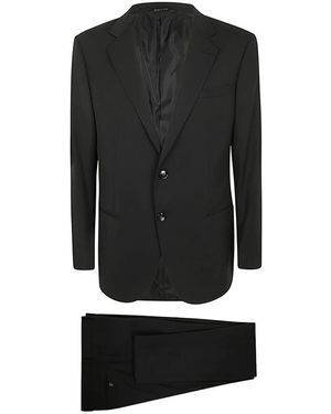 Giorgio Armani Single Breasted Suits - Black