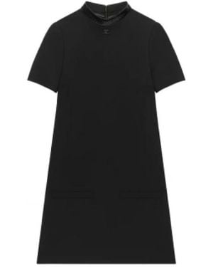 Courreges Korte Trapeze-Jurk - Zwart