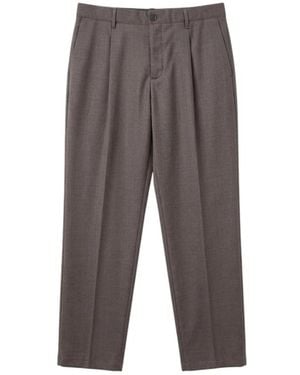 White Sand Straight Trousers - Grey