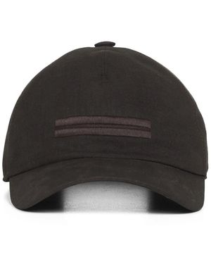 ZEGNA Accessoires ,Bruin ,Linnen Oasi Lino Baseball Cap - Zwart