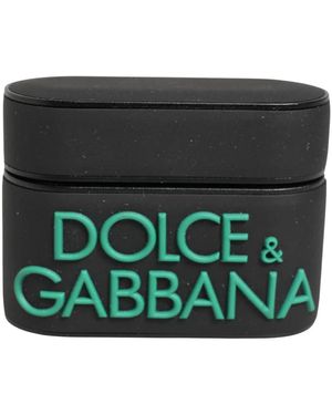 Dolce & Gabbana Rubber Logo Embossed Airpods Case - Groen