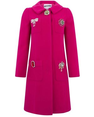 Moschino Single-Breasted Coats - Pink
