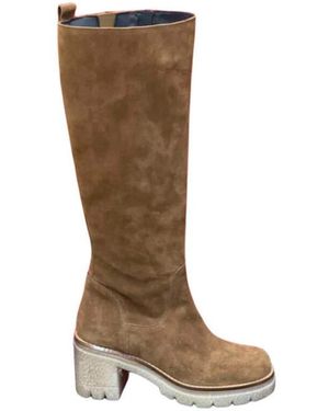 Ovyè Schoenen ,Bruin ,Suède Hoge Laarzen