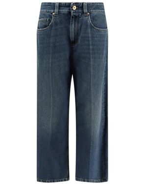 Brunello Cucinelli Hedendaagse Square Jeans - Blauw