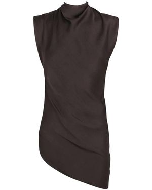 Cortana Tops ,Rood ,Satijn Ocaso Asymmetrische Top - Zwart