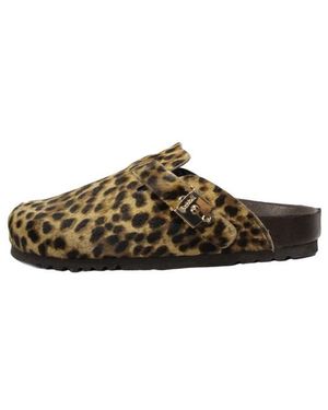 Scholl Schoenen ,Veelkleurig ,Leer Leren Gesloten Sandalen Met Verstelbare Band - Bruin