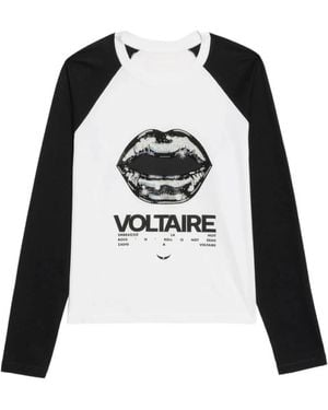 Zadig & Voltaire Long Sleeve T-Shirts - Black