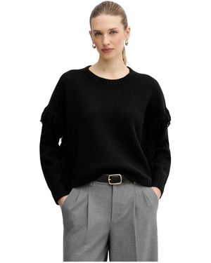 Benetton Round-Neck Knitwear - Negro