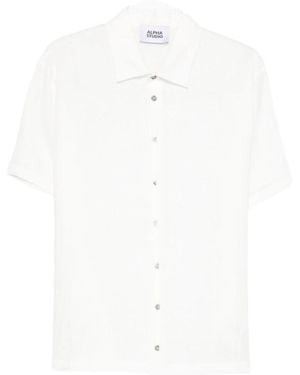 Alpha Studio Short Sleeve Shirts - White