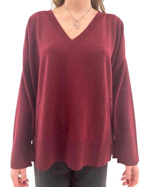 Akep V-Neck Knitwear - Rouge