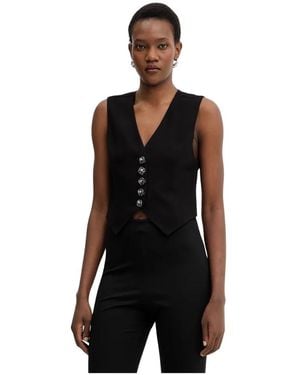 Pinko Jassen ,Zwart ,Polyester Giuggiolo Gilet