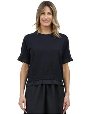 Alpha Studio Round-Neck Knitwear - Black