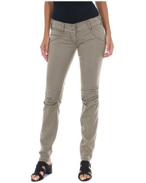 Met Broeken ,Grijs ,Polyester Slim Fit Broek