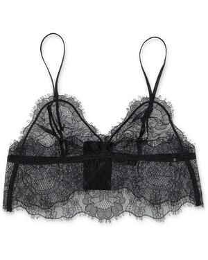 Anine Bing Elegante Bralette De Encaje Para Mujeres, Mujer, Talla - Negro
