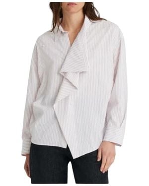Margaux Lonnberg Overhemden ,Wit ,Katoen Bella Shirt - Grijs